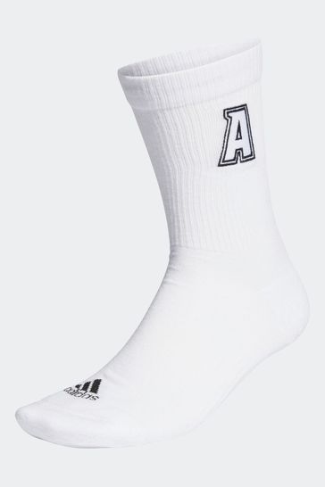 White adidas cheap sock