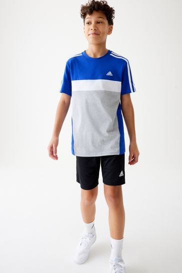 Adidas shirt shop blue and white