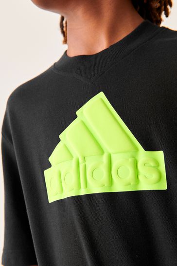 Buy adidas Black Future Icons Logo Piqu T Shirt from Next Luxembourg