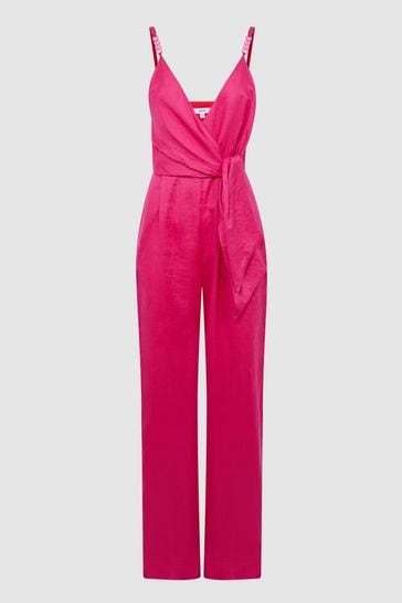 Reiss pink jumpsuit shop