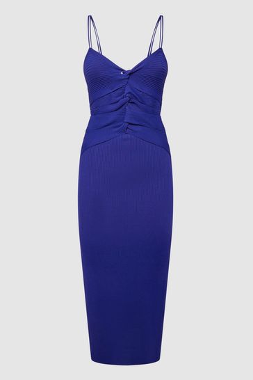 Buy Reiss Purple Rhianna Knitted Bodycon Midi Dress from Next Bahrain