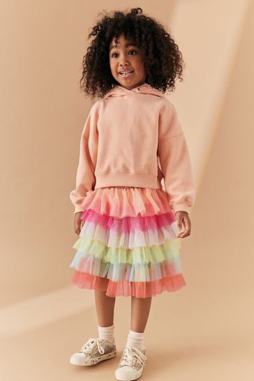Buy Rainbow Tiered Mesh Skirt 3 16yrs from Next Bahrain