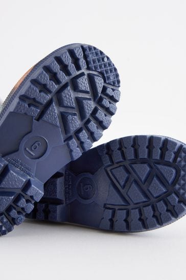 Blue timberland boots cheap with white sole