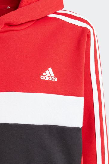 Red and top white adidas hoodie