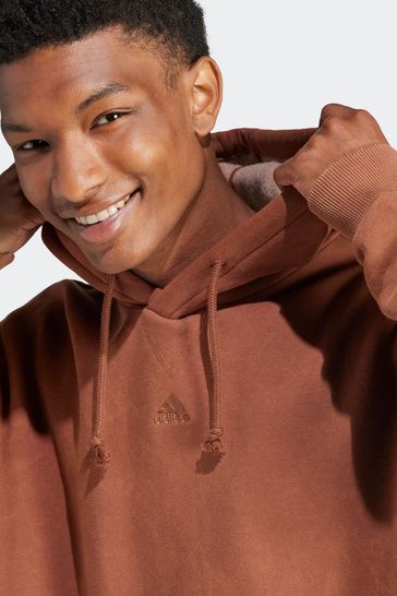 Buy adidas Brown Sportswear Garment Wash Hoodie from Next Luxembourg