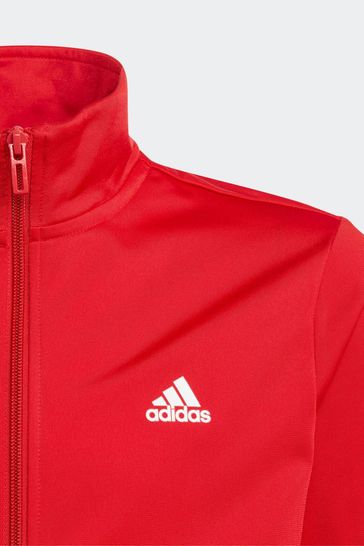 Adidas red track hot sale