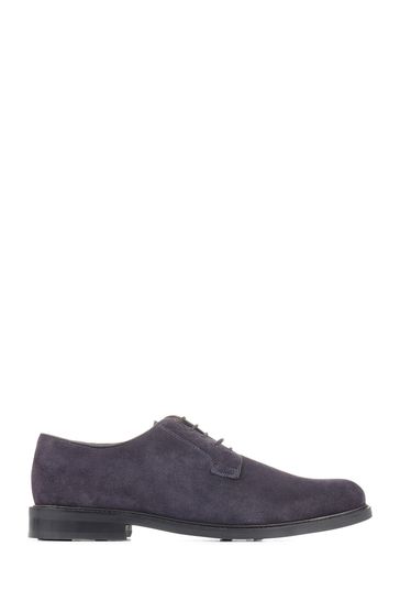 Blue leather derby sales shoes