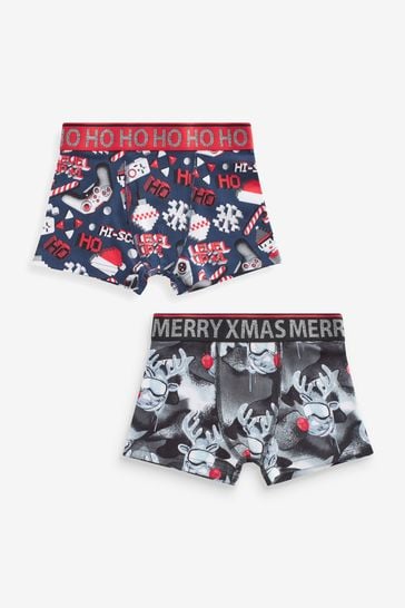 Red Christmas Trunks 2 Pack (2-16yrs)