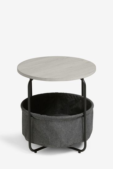 Grey storage side on sale table