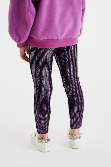 Buy Pink Holographic Sparkle Sequin Leggings 3 16yrs from Next Germany