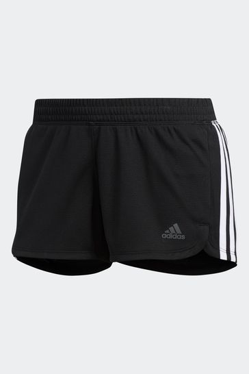adidas Training 3 stripe shorts in black