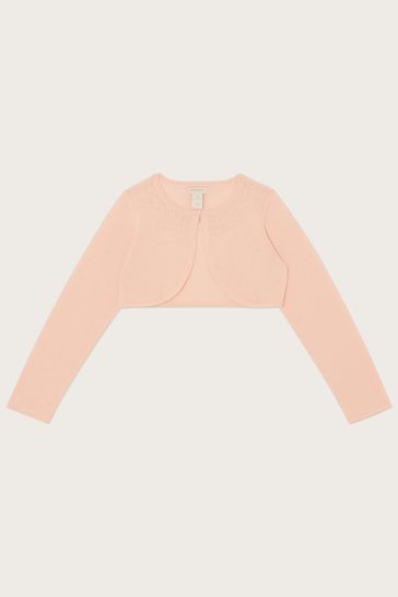 Buy Monsoon Pink Pearl Trim Cardigan from Next Ireland