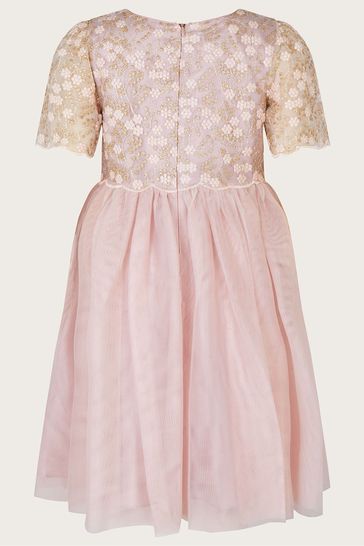 Monsoon pink lace cheap dress