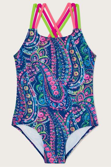 Monsoon Blue Paisley Print Swimsuit