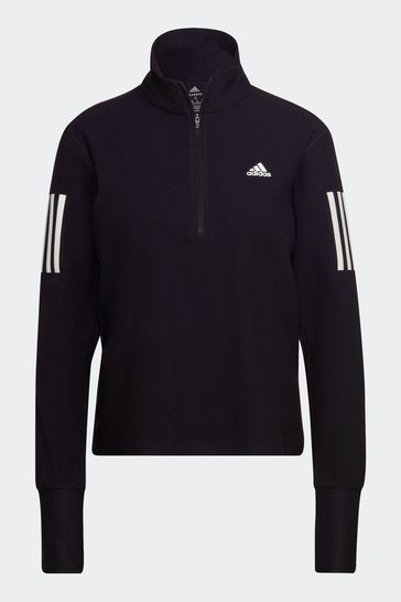 Buy adidas Black Performance Running Own The Run 1 2 Zip