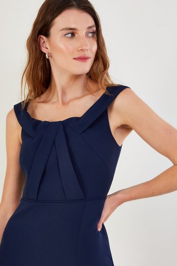 Buy Monsoon Blue Beatrice Crepe Bardot Maxi Dress from Next Ireland