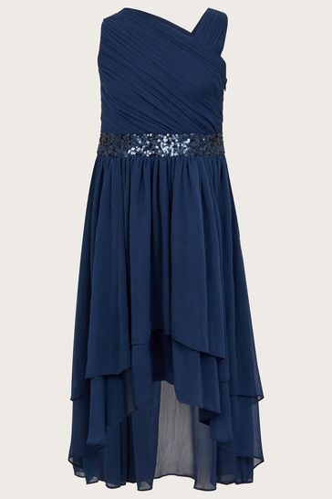 Monsoon Blue Abigail One Shoulder Prom Dress
