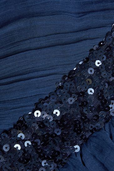 Monsoon Blue Abigail One Shoulder Prom Dress