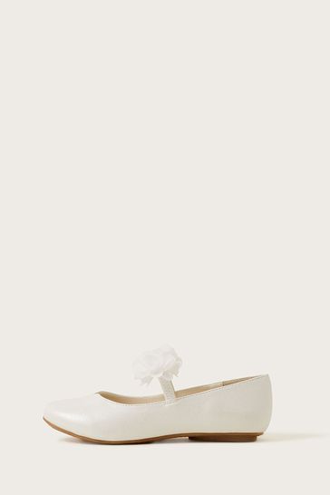 Buy Monsoon Natural Shimmer Corsage Ballerina Flats from Next Kuwait
