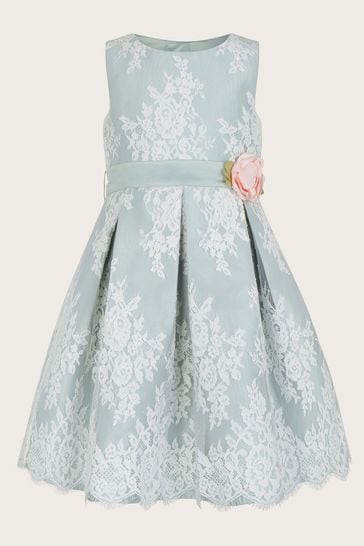 Monsoon green lace shop dress