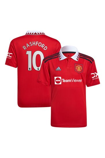 adidas Red Rashford - 10 Manchester United 22/23 Junior Home Jersey T-Shirt Kids