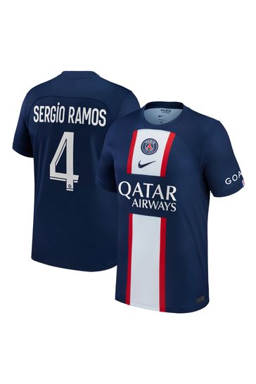 Nike Blue Sergio Ramos - 4 Paris Saint-Germain Home Stadium Shirt 2022-23