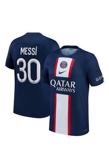 Nike Blue Messi 30 Paris Saint Germain Home Stadium Shirt 2022 23