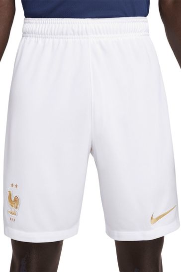 Nike White France Home Stadium Football Shorts 2022-23