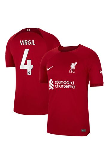 Nike Red Virgil - 4 Liverpool FC 22/23 Stadium Home Shirt