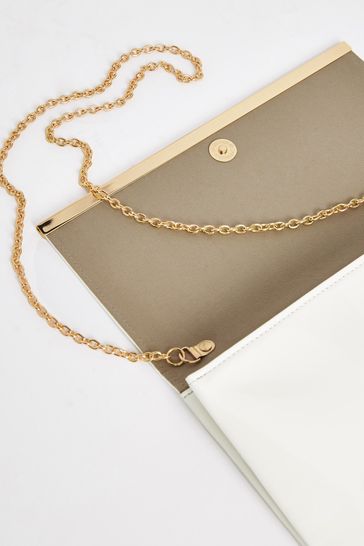 Buy White Clutch Bag With Detachable Cross Body Chain from Next
