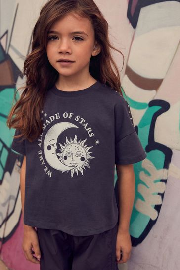 ★FANCY CLUB★ ETERNAL STUD TEE BLACK F25QB101 F25QB101BK Dziecięca Koszulka z krótkim rękawem IQ CROSS THE LINE COLO