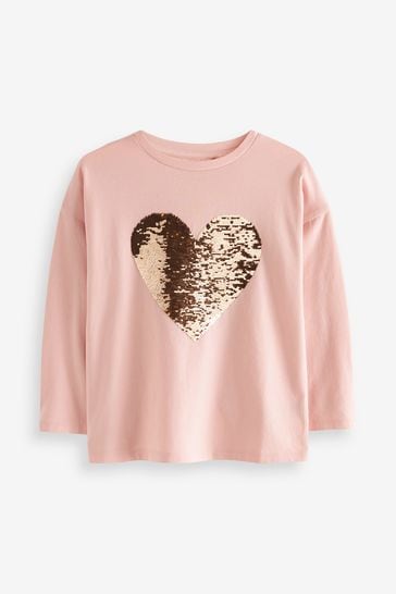 Heart shop sequin shirt