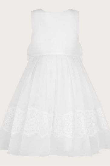 Monsoon Alovette Lace Communion White Dress