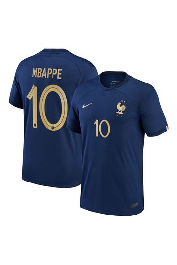 Nike Blue Mbappe - 10 France Stadium Home Football Shirt