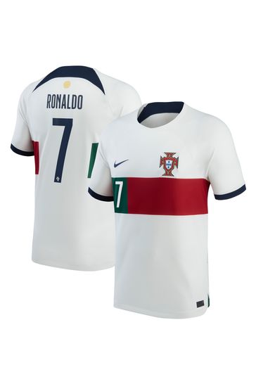 Nike White Ronaldo - 7 Portugal Away Stadium Football Shirt Kids