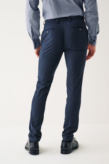 Super skinny hot sale check trousers
