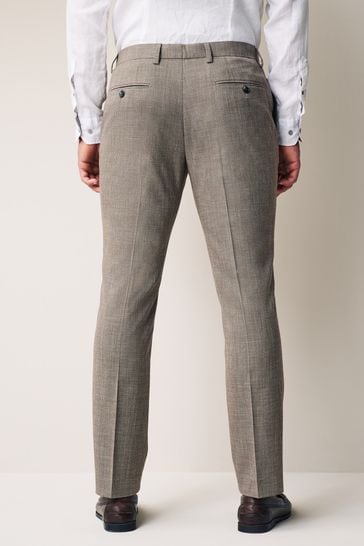 CHECK TEXTURE SUIT TROUSERS - Grey | ZARA New Zealand