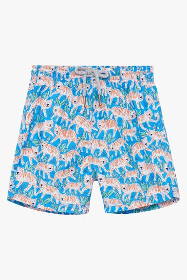 Trotters London Blue Tiger Swim Shorts