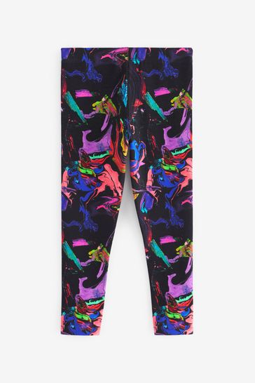 Black top purple leggings