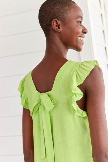 J crew ruffle sleeve online top
