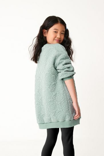 Mint green sweater dress top