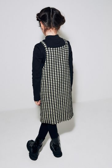 Lenny Pinafore in Black + White Check Lenny Pinafore in Black + White Check
