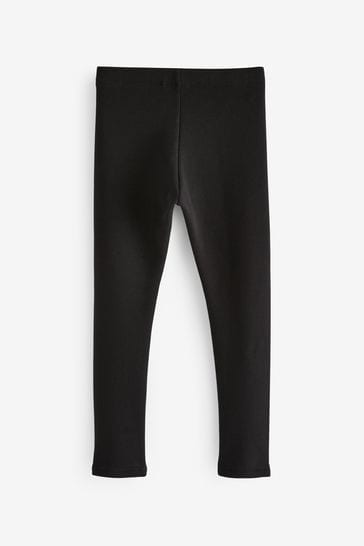 Buy Black Long Length Cosy Fleece Lined Leggings (3-16yrs) from