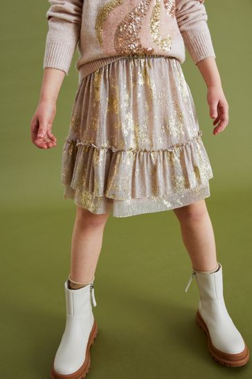 Buy Pink Gold Foil Sparkle Skirt 3 16yrs from Next Ireland