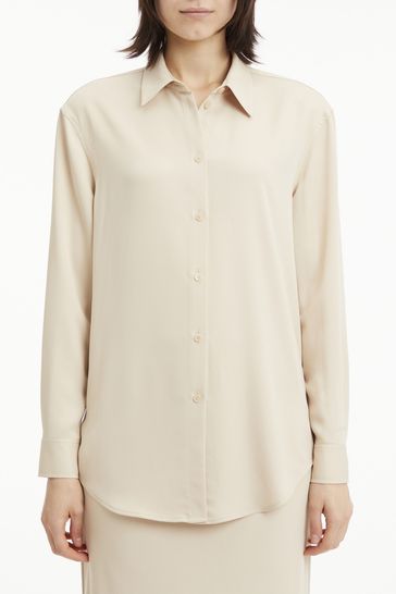 Calvin Klein White Recycled Cdc Relaxed Shirt