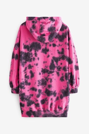 Black and pink tie dye hoodie clearance