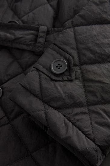 Mens quilted clearance trench coat