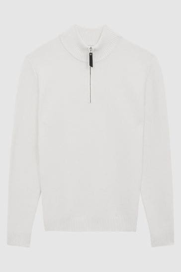 Buy Reiss Ecru Lofthouse Half Zip Funnel Neck Jumper from Next
