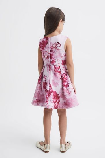 Reiss pink and white outlet dress