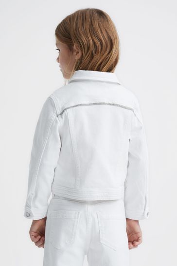 White jean shop jacket juniors